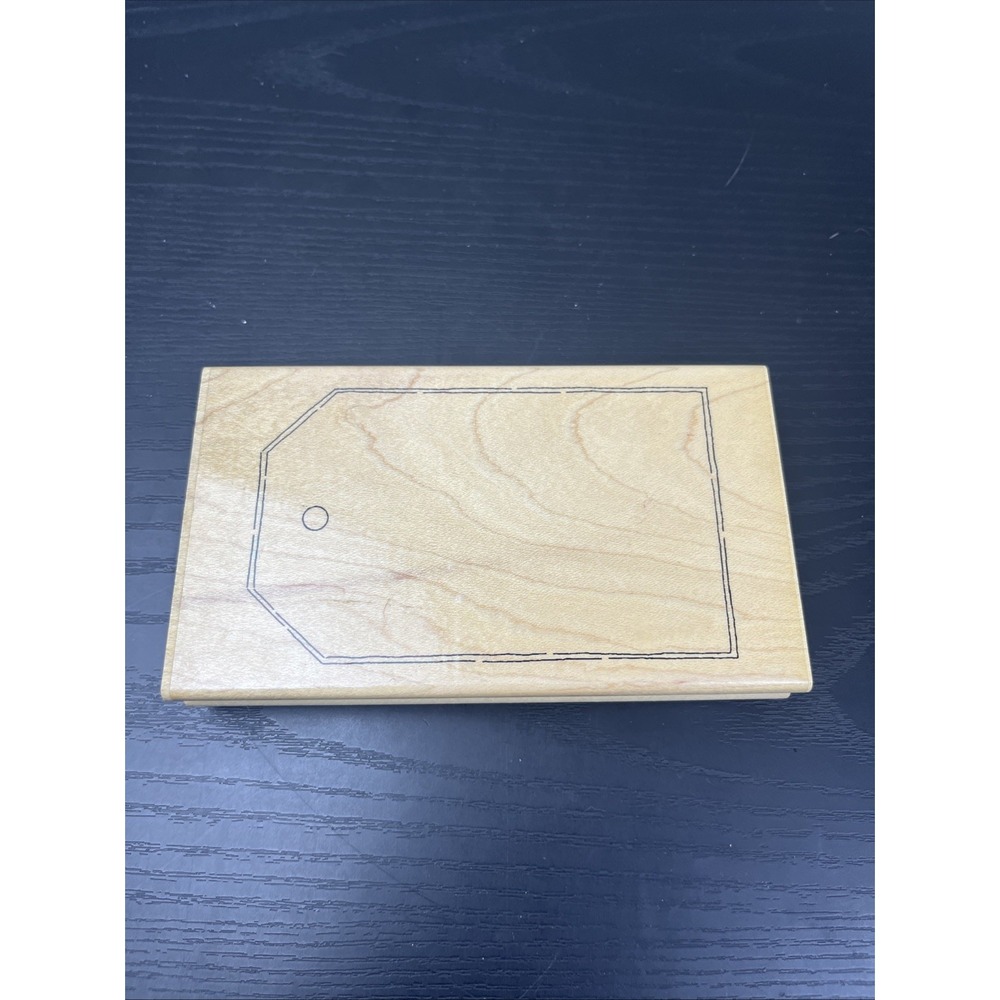Stamp‎ Cabana Wood Rubber Stamp Gift Tag Present Label Organizer Scrapbooking